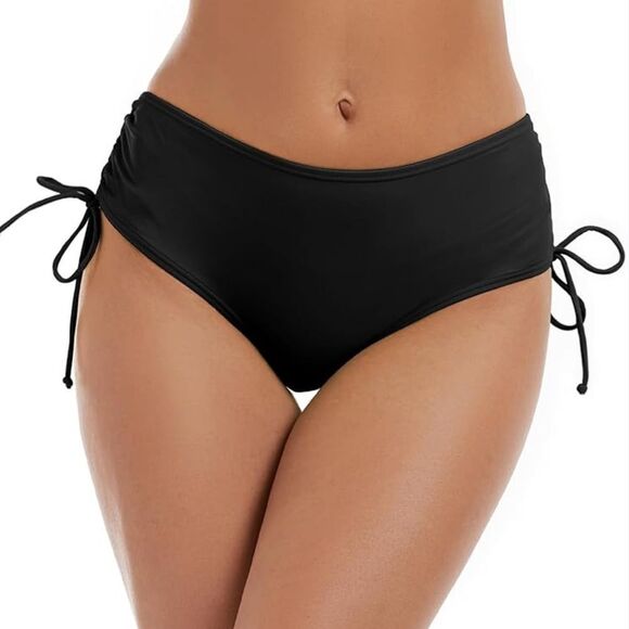 Bonneuitbebe Black Swim Bottoms With Side Ties, Size S, NWT - Picture 1 of 10